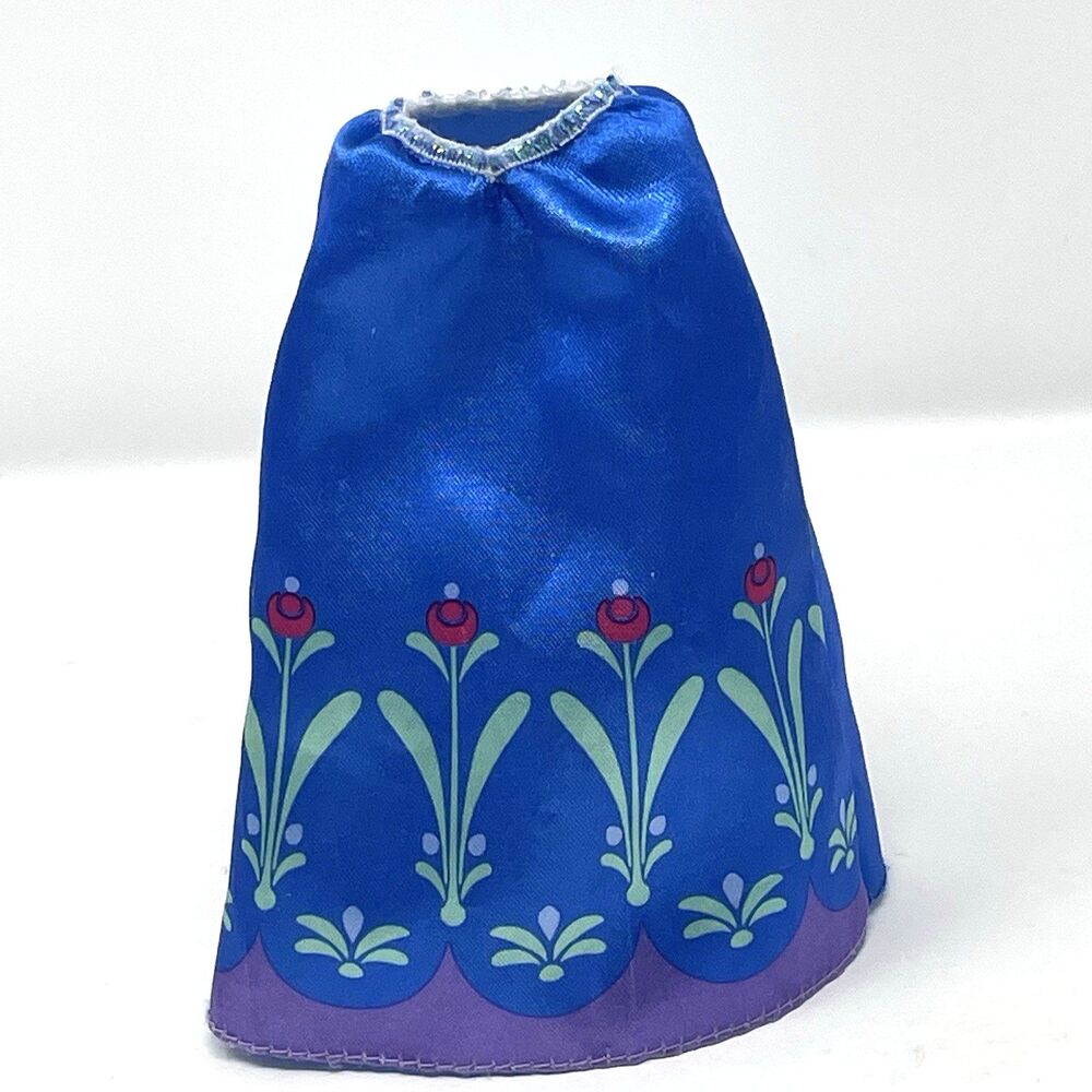 Disney Frozen Princess Anna Skirt‎ Blue Satin Floral 11" Fashion Doll Clothes
